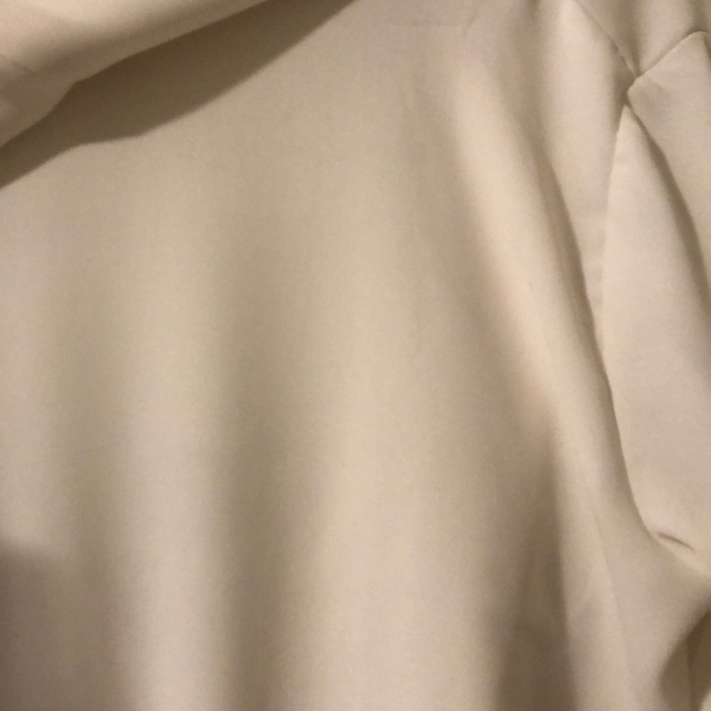 Cream White Chiffon Hooded Jacket - Picture 4 of 4